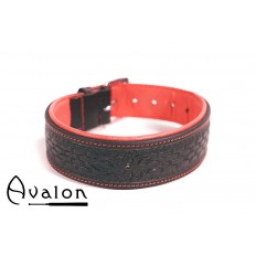 Avalon - JOURNEY - Collar med nydelig mønster - Sort og Rødt