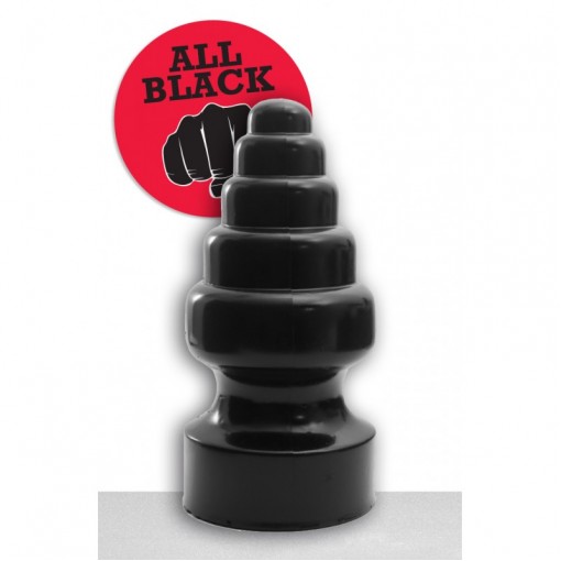 All Black - AB 53 Stor Buttplug med Økende Diameter