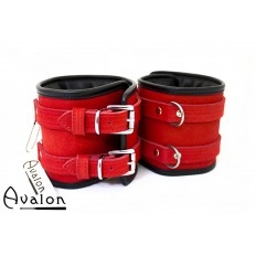 Avalon - CONTROL - Ekstra brede Håndcuffs Rød og Svart