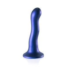 OUCH! - Ultra Soft Silicone - Dildo med sugekopp - 17 cm - Blå