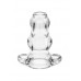 Perfect Fit - Double Tunnel Buttplug, Large - Transparent