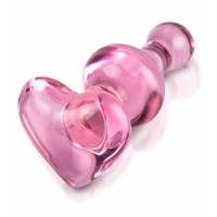 ICICLES No.75 - Rosa glass Buttplug med hjerteformet stopper